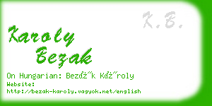 karoly bezak business card